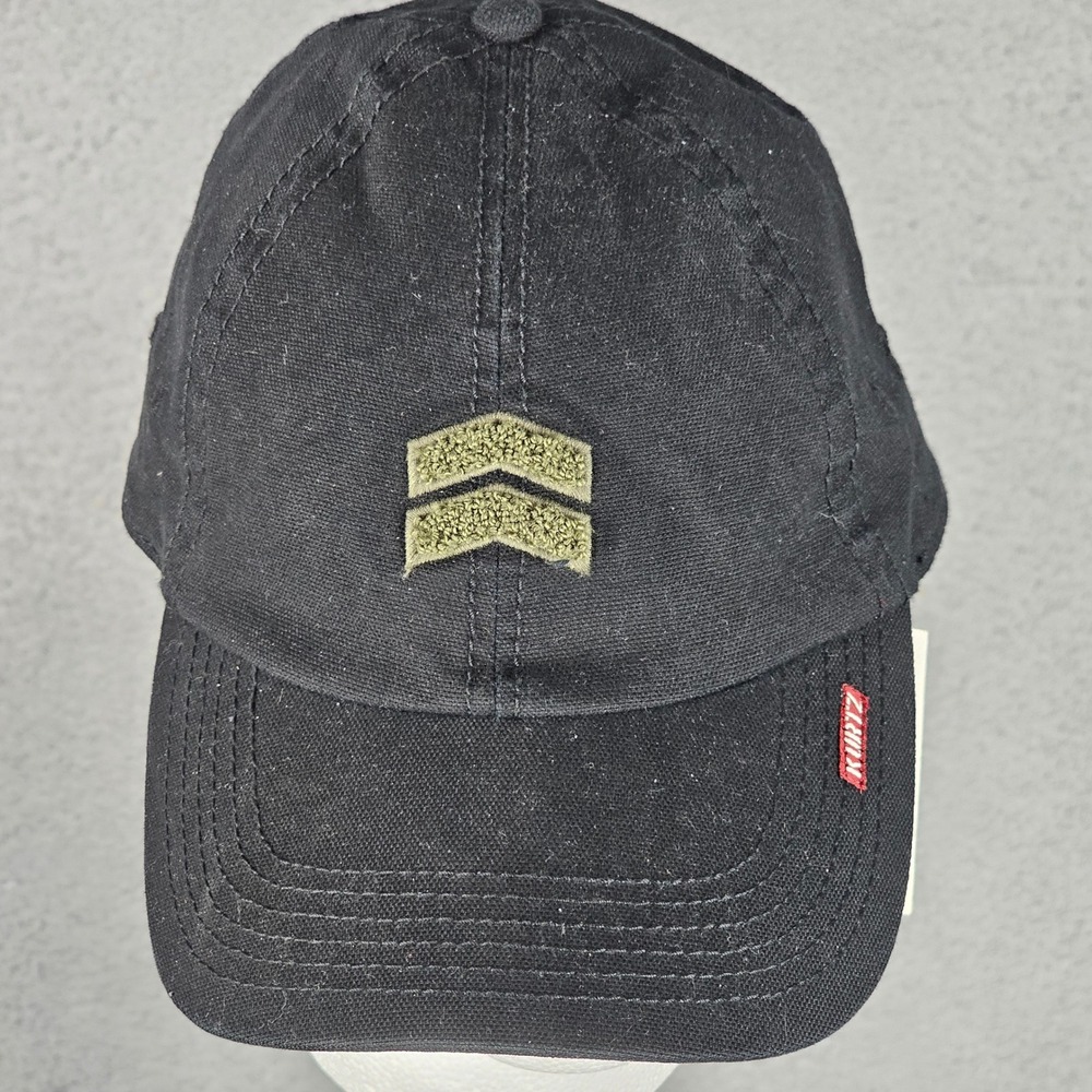 Kurtz Chevron Baseball Hat Black Mens Adjustable Strapback Cap AK556 OSFA NEW